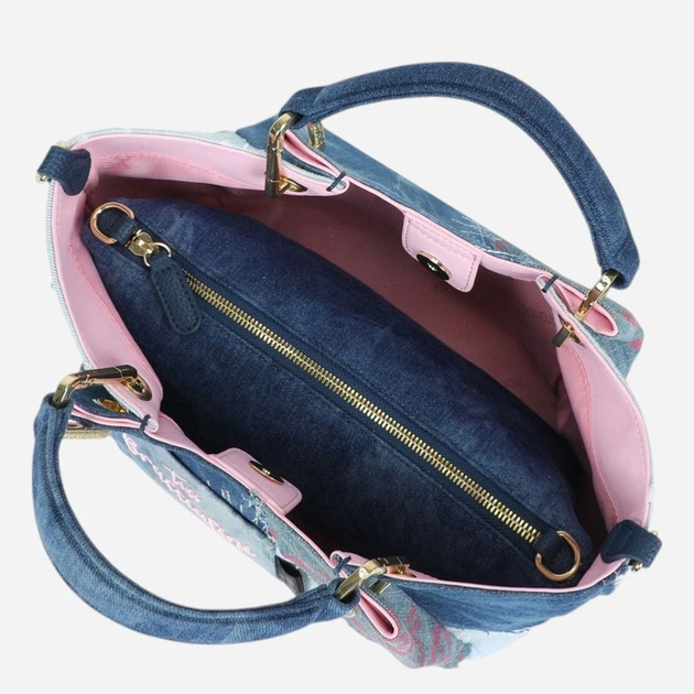 Torebka crossbody damska materiałowa Braccialini B18821-TY-200 Niebieska - obraz 5