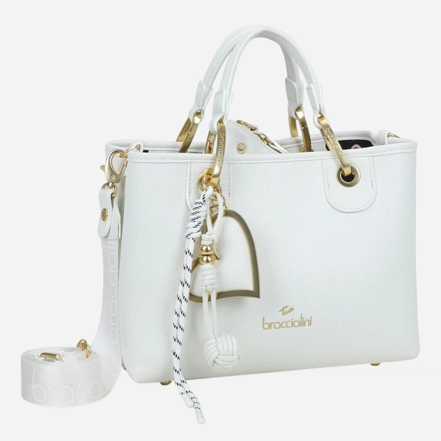 Torebka crossbody damska mała Braccialini B18841-YY-001 Biała - obraz 4