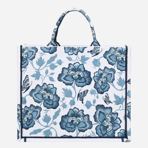 Torebka shopper damska materiałowa Braccialini B18921-TY-3292 Jasnoniebieska - obraz 3