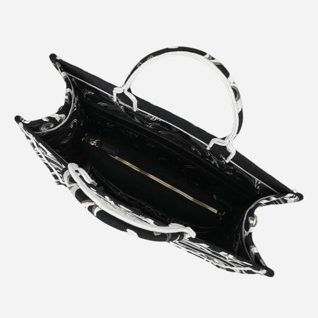 Torebka shopper damska materiałowa Braccialini B18921-TY-3294 Czarna - obraz 5