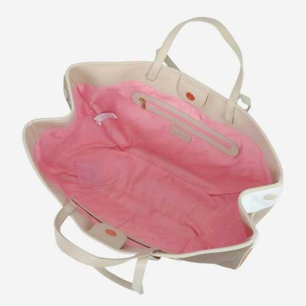 Torebka shopper damska skórzana Braccialini B19073-PP-305 Beżowa - obraz 5