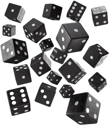 Zestaw kości Q-Workshop Pełna Paka Kości K6 Czarno-białe 20 elementów (5907699498345) - obraz 1