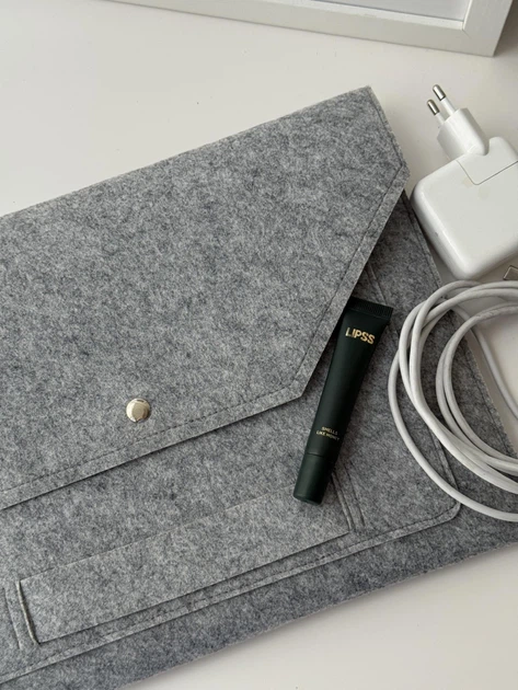 Чохол для ноутбука GUDZYK 13"- 13,6" Світло-сірий / для Macbook, HP, Lenovo та ін. - изображение 5