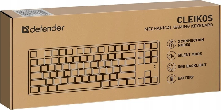 Klawiatura bezprzewodowa Defender Cleikos GK-135 Outemu Brown Black (4745090827545) - obraz 16