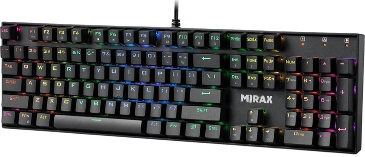 Klawiatura przewodowa Defender MIRAX GK-352 RGB USB Outemu Blue Black (4745090827538) - obraz 4