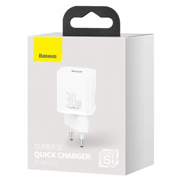 Зарядний пристрій Baseus Super Si Quick Charger IC 30W EU білий (CCSUP-J02) - Фото 4 Зарядний пристрій Baseus Super Si Quick Charger IC 30W EU білий (CCSUP-J02) - зображення 4