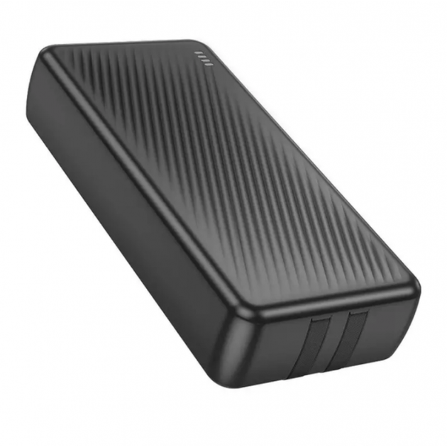 Зовнішній акумулятор Powerbank BOROFONE BJ57A із швидкою зарядкою 22.5 Вт 20000 мАг із кабелями Type-C/Lightning Чорний - зображення 3