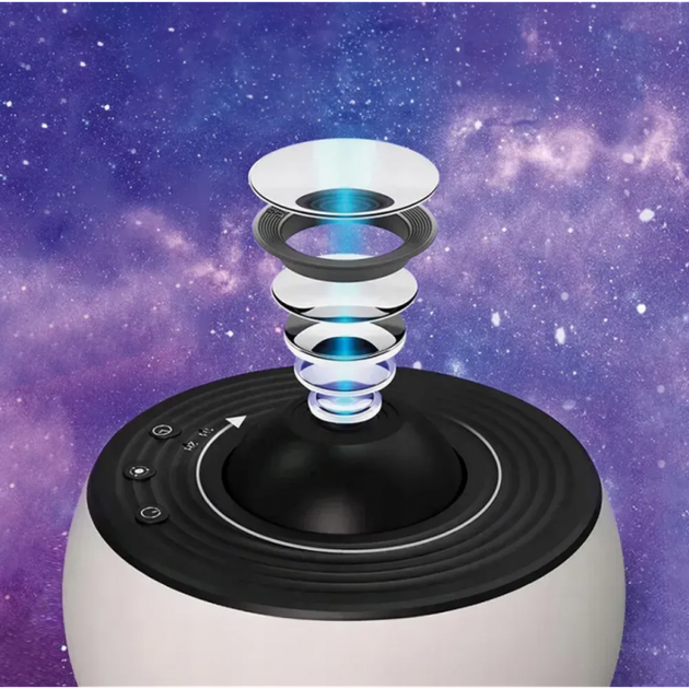 Проектор звездного неба Galaxy Projector Ночник звездное небо Планетарий для спальни 12 картриджей от USB Белый - изображение 6