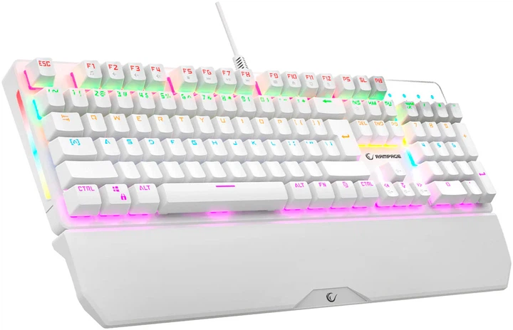 Клавіатура дротова Rampage KB-R86 UMBRA Kaicheng Blue USB White (KB-R86WHITEBS) - зображення 4