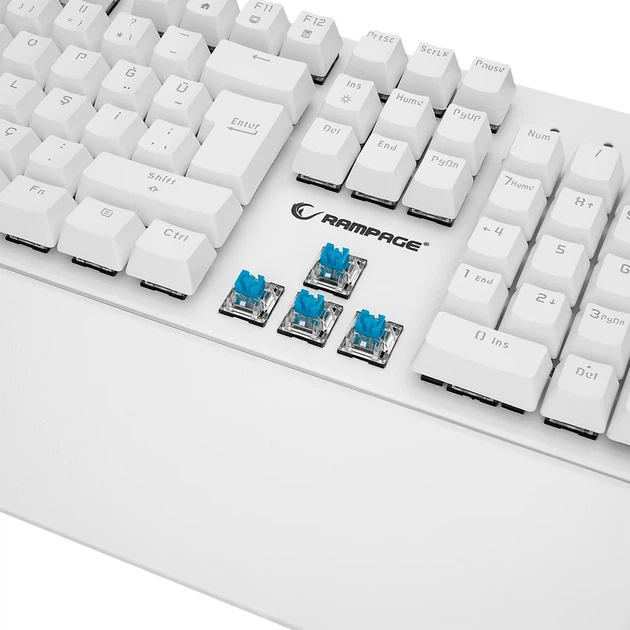 Клавіатура дротова Rampage KB-R86 UMBRA Kaicheng Blue USB White (KB-R86WHITEBS) - зображення 7