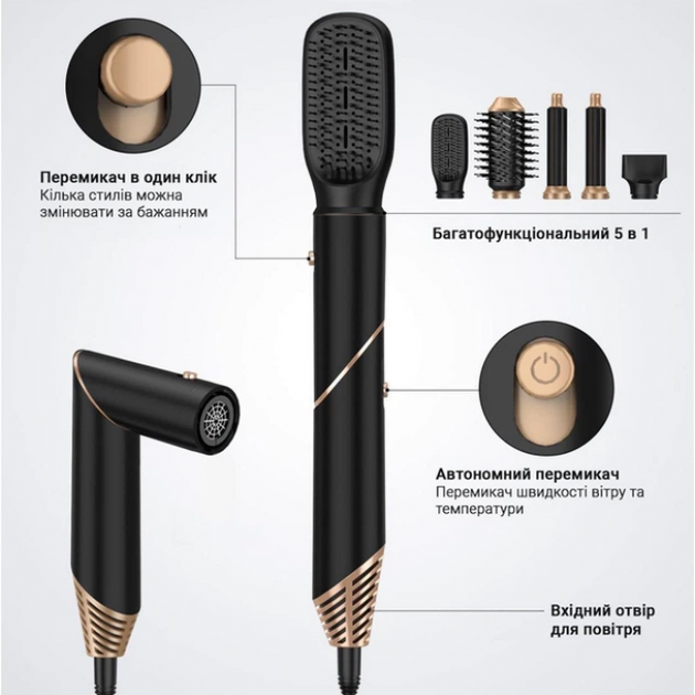 Стайлер для волосся Inspire WT-631 6в1 Black (R4697131820250) - изображение 7