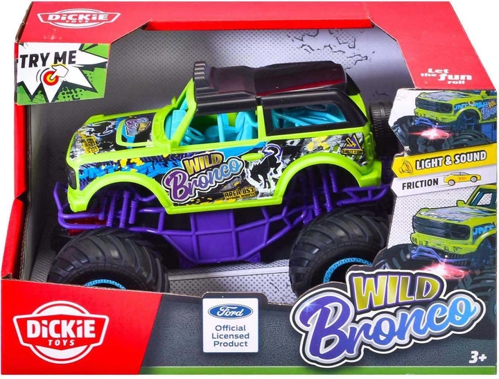Іграшкова машинка Dickie Toys Шалений Бронко зі звуковим та світловим ефектом 18 см 3764026 (4006333094040) - зображення 3