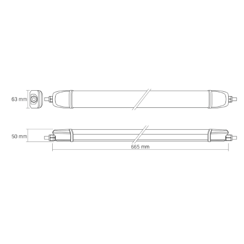 LED Світильник лінійний 20W 0,6м 5000К 220V IP65 магістральний VL-BNWL04-20065 Videx - зображення 2
