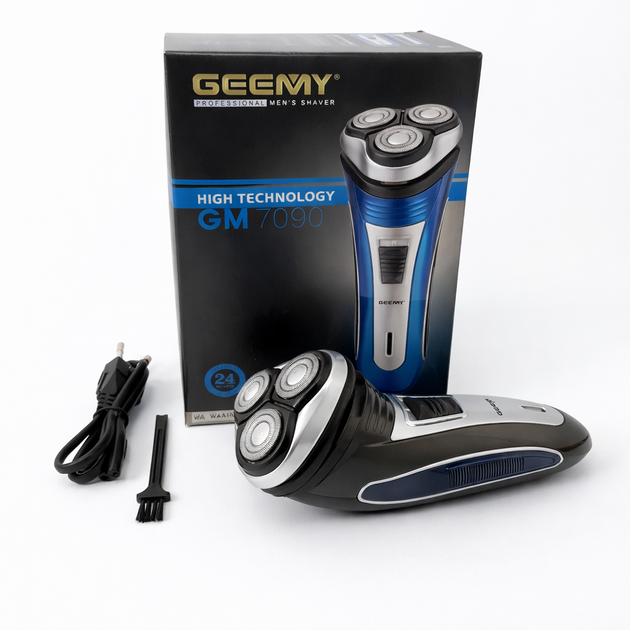 Електробритва GEEMY GM-7090 3 в 1 з тримером для вусів, бездротова - изображение 2