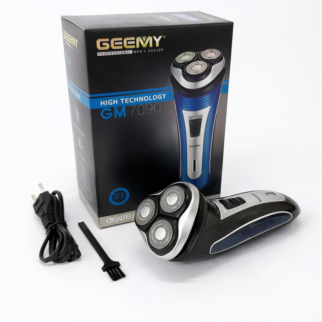 Електробритва GEEMY GM-7090 3 в 1 з тримером для вусів, бездротова - изображение 3