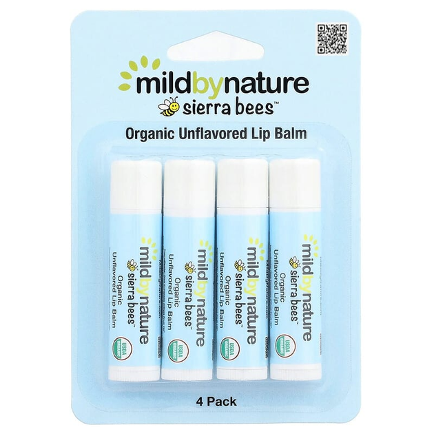 Бальзамы для губ Mild By Nature, Sierra Bees "Organic Lip Balms" без ароматизаторов (4 шт) - изображение 2