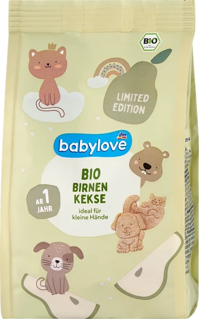 Пшеничне печиво з грушею для дітей з 12 місяців,TM Babylove, 125 грам - Фото 1 Пшеничне печиво з грушею для дітей з 12 місяців,TM Babylove, 125 грам - изображение 1