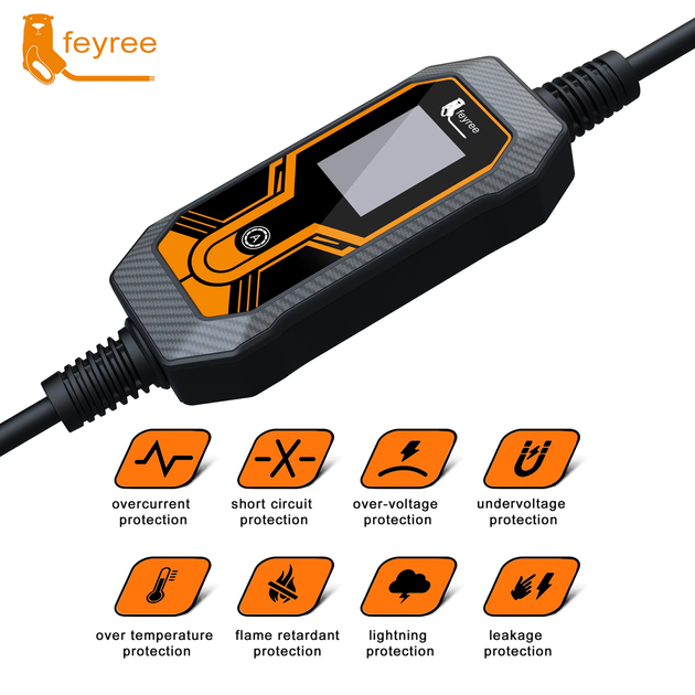 Зарядка для електромобіля Feyree 7кВт 32A, Type1 - Lion EV-K7 - Фото 7 Зарядка для електромобіля Feyree 7кВт 32A, Type1 - Lion EV-K7 - зображення 7