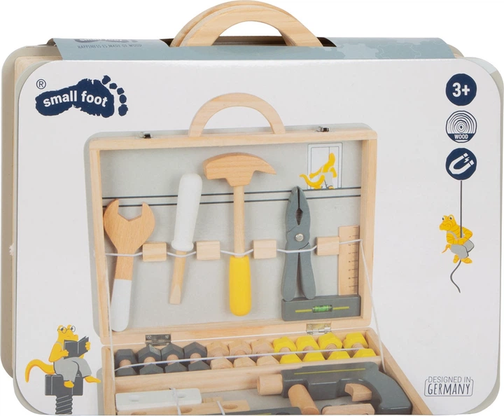 Ігровий набір Small Foot Miniwob Дерев'яна скринька з інструментами 44 шт. (4020972118080) - зображення 2