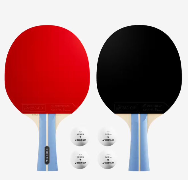 Набор для Настольного Тенниса/Пинг-Понга KUIKMA TTR 100 3* ITTF (2 Ракетки, 4 Мячика) Разноцветный - изображение 2