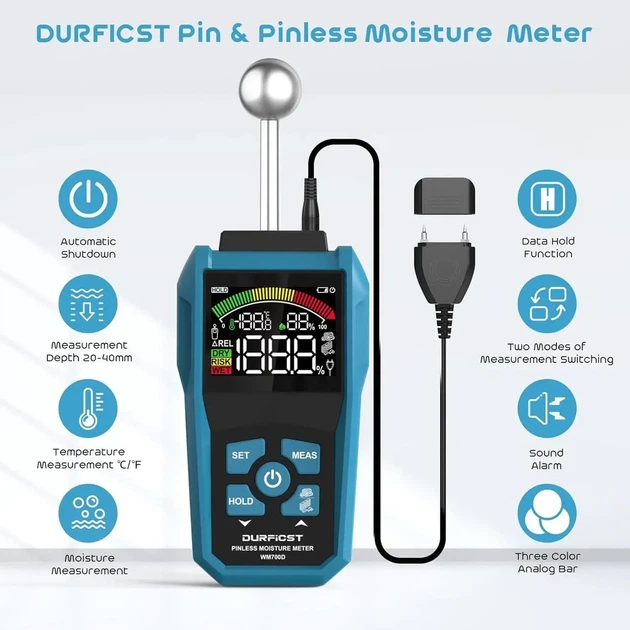 Влагомер Durficst WM700D бесконтактный - изображение 6