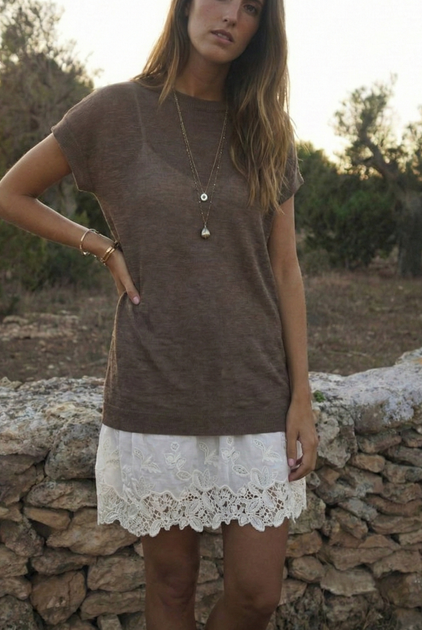 Комбінована трикотажна сукня Zara 2756/110 S Коричнева (02756110737S) - Фото 2 Комбінована трикотажна сукня Zara 2756/110 S Коричнева (02756110737S) - изображение 2