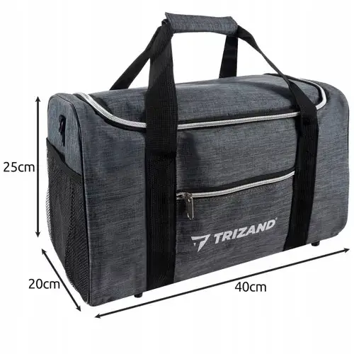 Дорожная сумка Trizand 23635 20 л для ручной клади 40×20×25 см с плечевым ремнем, водонепроницаемая, полиэстер 600D - Фото 2 Дорожная сумка Trizand 23635 20 л для ручной клади 40×20×25 см с плечевым ремнем, водонепроницаемая, полиэстер 600D - изображение 2