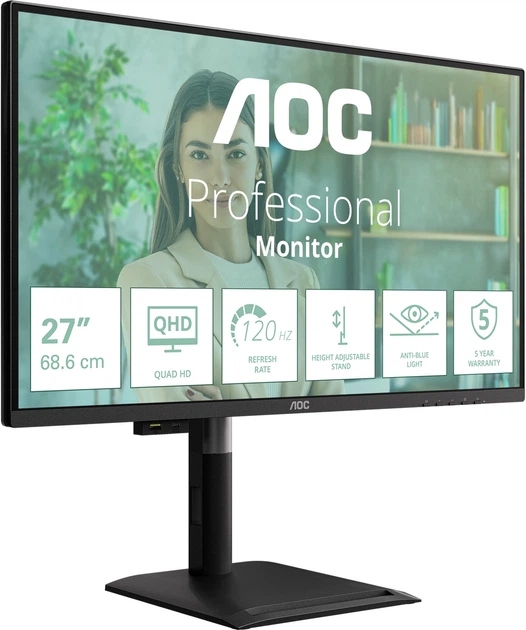 Монітор 27" AOC Q27P4U (4038986182881) - зображення 2