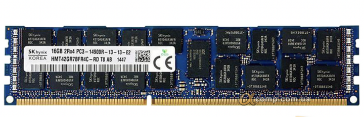 Оперативная память Hynix 16Gb DDR3-1866 PC3-14900 2Rx4 (HMT42GR7BFR4C-RD) RDIMM ECC Registered - Б/У - Фото 1 Оперативная память Hynix 16Gb DDR3-1866 PC3-14900 2Rx4 (HMT42GR7BFR4C-RD) RDIMM ECC Registered - Б/У - изображение 1