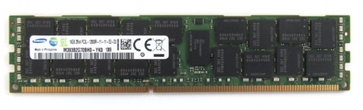 Оперативна пам'ять Samsung 16Gb DDR3-1333 PC3-10600R (M393B2G70BH0‐YH9) RDIMM ECC Registered - Б/В - Фото 1 Оперативна пам'ять Samsung 16Gb DDR3-1333 PC3-10600R (M393B2G70BH0‐YH9) RDIMM ECC Registered - Б/В - зображення 1