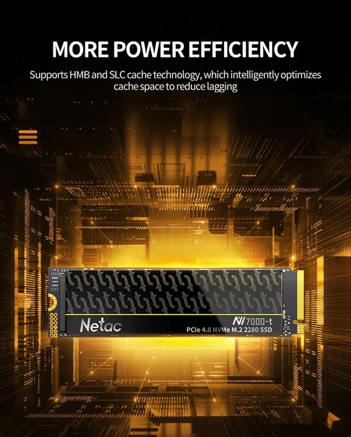 Твердотельный накопитель Netac NV7000-t 1TB NVMe SSD PCIe Gen4 x4, M.2 2280 - изображение 3