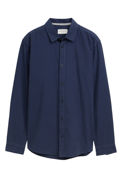 Сорочка ДР Tom Tailor Men's Shirt L Синій 1048439-38955 - Фото 5 Сорочка ДР Tom Tailor Men's Shirt L Синій 1048439-38955 - изображение 5