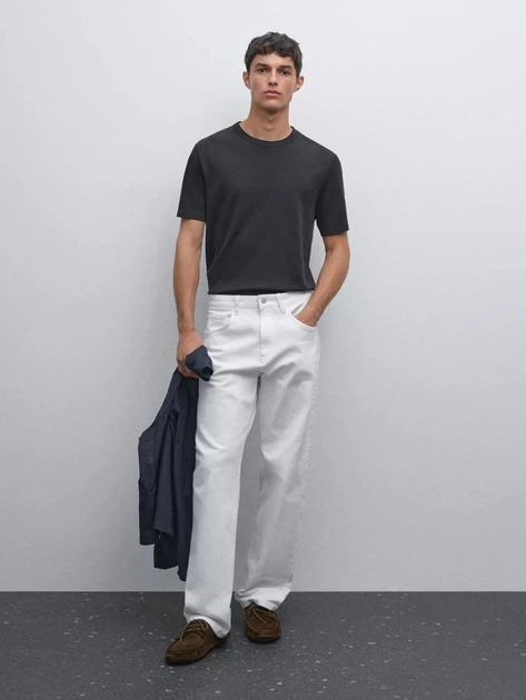 Футболка мужская Massimo Dutti cotton silk M черный - изображение 2