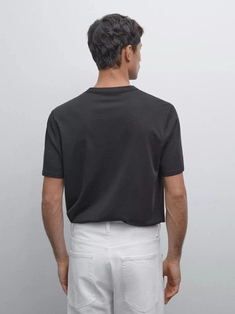 Футболка мужская Massimo Dutti cotton silk M черный - изображение 3