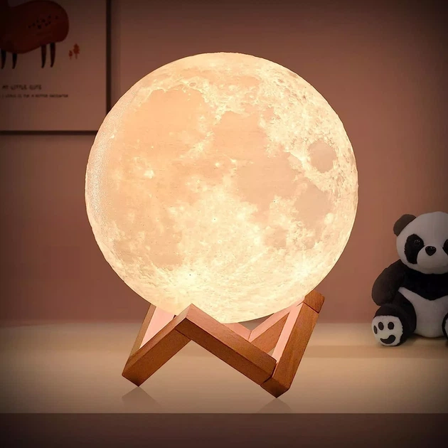 Світильник Місяць 3D MOON на акумуляторі. 16 кольорів з пультом RGB - зображення 9