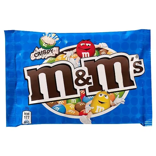 Драже M&M's з рисовими кульками у молочному шоколаді 36г - Фото 1 Драже M&M's з рисовими кульками у молочному шоколаді 36г - изображение 1