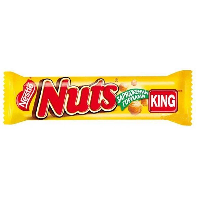 Батончик Nuts 60г - Фото 1 Батончик Nuts 60г - зображення 1