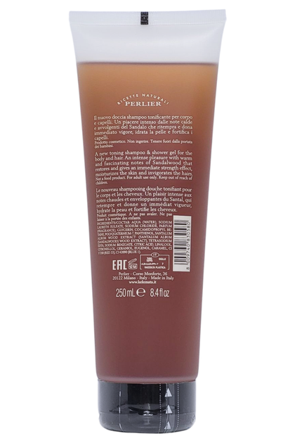 Гель-шампунь 2в1 для тіла та волосся PERLIER doccia sh.250 ml sandalo kashmir 250 мл. - зображення 2