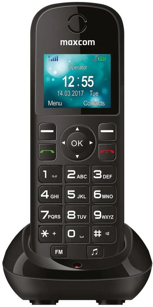 Мобільний телефон Maxcom MM35DSE Black - зображення 1