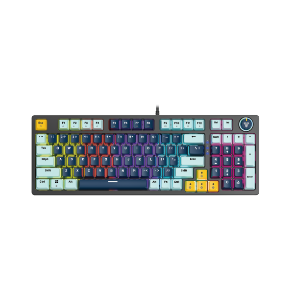 Ігрова клавіатура Fantech ATOM96 MK890V2 Red Switch з RGB підсвічуванням десять режимів/функція Anti Ghosting Navy - Фото 1 Ігрова клавіатура Fantech ATOM96 MK890V2 Red Switch з RGB підсвічуванням десять режимів/функція Anti Ghosting Navy - зображення 1