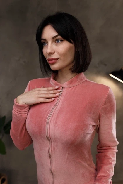 Женская велюровая пижама пожама SweetJama Delight с карманом на попе М розовая - Фото 8 Женская велюровая пижама пожама SweetJama Delight с карманом на попе М розовая - изображение 8