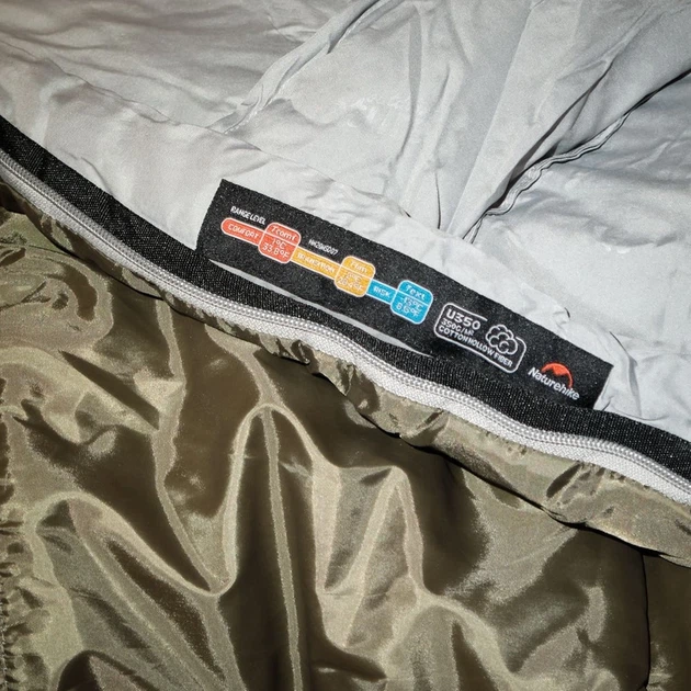 Спальник з капюшоном Naturehike U350 NH20MSD07, (1°C), правий, зелений - изображение 11