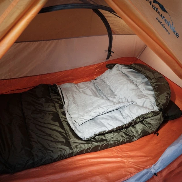Спальник з капюшоном Naturehike U350 NH20MSD07, (1°C), правий, зелений - изображение 12