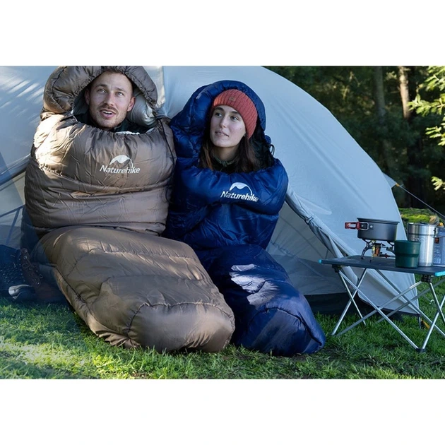 Спальник з капюшоном Naturehike MJ300 CNK2300SD014, темно-блакитний - Фото 6 Спальник з капюшоном Naturehike MJ300 CNK2300SD014, темно-блакитний - изображение 6