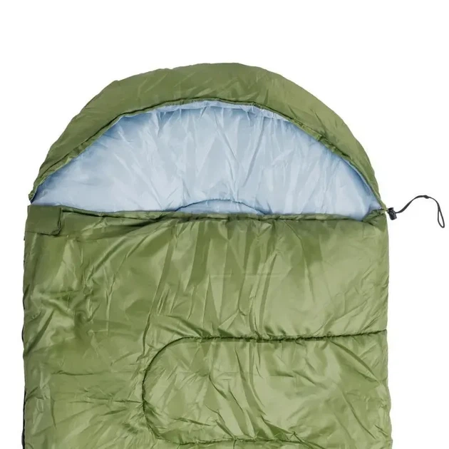 Теплый спальный мешок King Size (220х70см) Хаки спальник одеяло - изображение 4