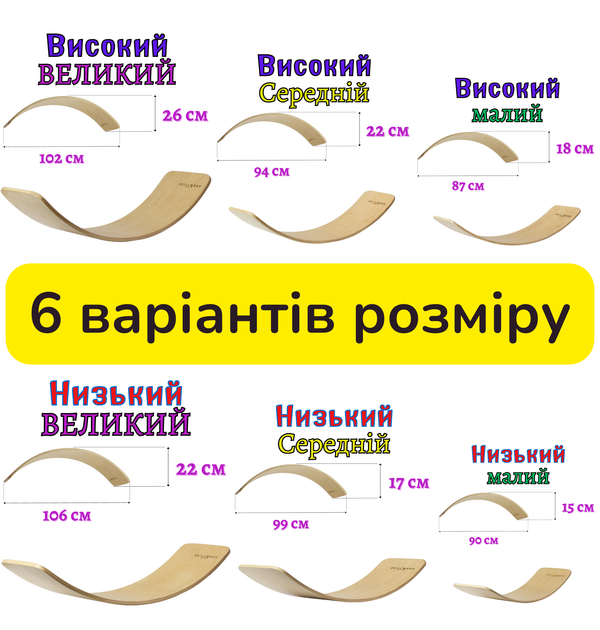 Деревянный Баланс борд - Рокерборд - Высокий - Большой размер - Бирюзовый цвет фетра - Для детей и взрослых - изображение 3