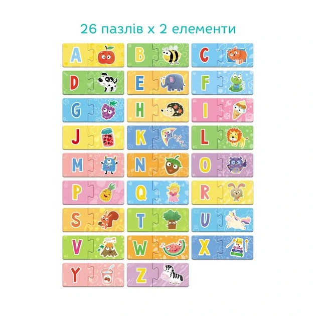 Навчальна гра-пазл "Англійська абетка" DoDo 301226, 52 ел - изображение 3