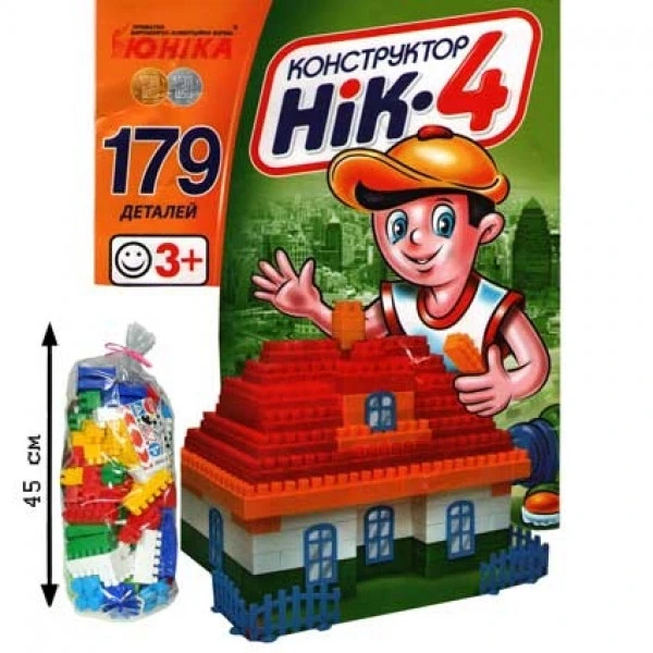 Дитячий конструктор НІК-4 70910, 179 великих деталей - Фото 2 Дитячий конструктор НІК-4 70910, 179 великих деталей - изображение 2