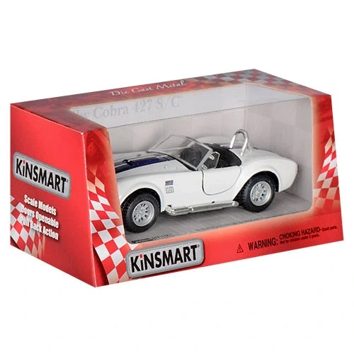 Дитяча колекційна машинка SHELBY COBRA KT5322W інерційна Білий - Фото 1 Дитяча колекційна машинка SHELBY COBRA KT5322W інерційна Білий - зображення 1