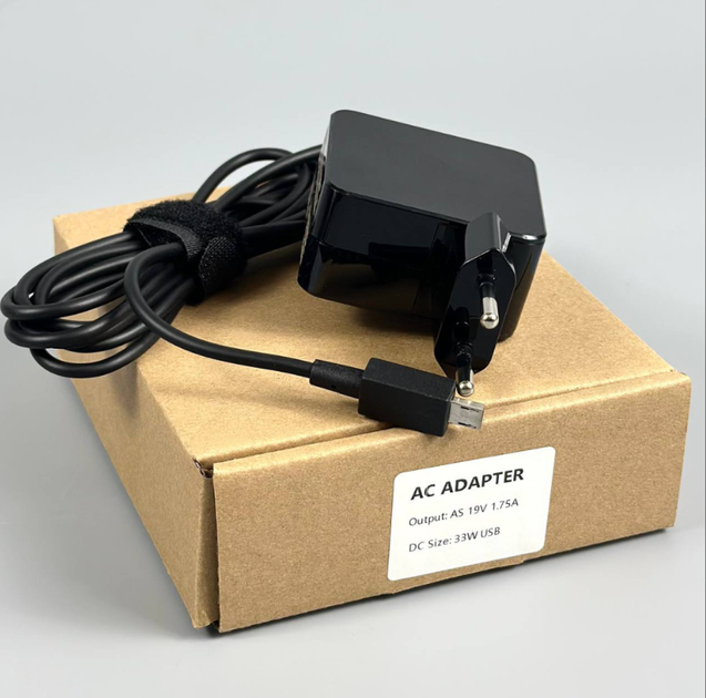 Сетевое зарядное устройство для ноутбука ASUS 33W, 19V, 1.75A (Flat-Tip) - Фото 1 Сетевое зарядное устройство для ноутбука ASUS 33W, 19V, 1.75A (Flat-Tip) - изображение 1